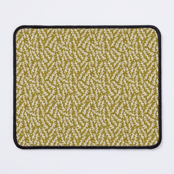 Item preview, Foliage - White on Mustard Gold designed and sold by pixypalette.
