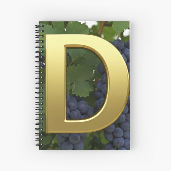 VINEYARD LETTER D Spiral Notebook