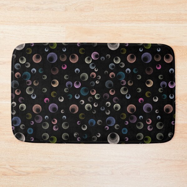 Item preview, Floating Bubbles on black  designed and sold by Zilpa’s Prints.