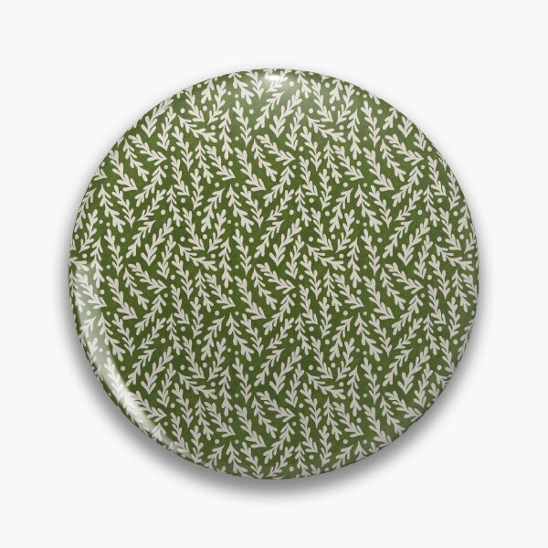 Item preview, Foliage - White on Olive green designed and sold by pixypalette.
