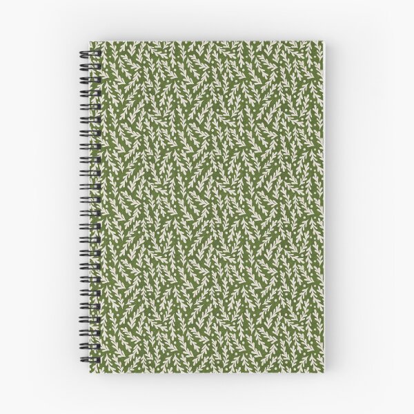 Item preview, Foliage - White on Olive green designed and sold by pixypalette.