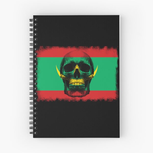 Item preview, MAURITANIA SKULL FLAG NATION RAREART COUNTRY HALLOWEEN #ogirdor designed and sold by ogirdorgraphics.