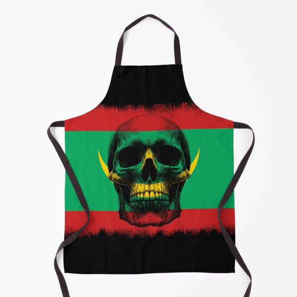 Item preview, MAURITANIA SKULL FLAG NATION RAREART COUNTRY HALLOWEEN #ogirdor designed and sold by ogirdorgraphics.