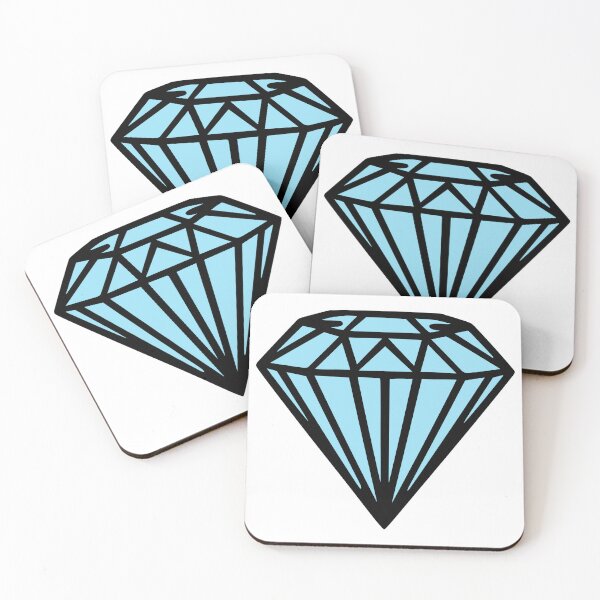 Item preview, Faceted Blue Diamond with Geometric Cuts designed and sold by theartfulaspie.