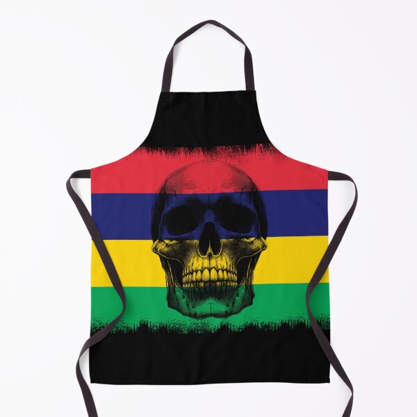 Item preview, MAURITIUS SKULL FLAG NATION RAREART COUNTRY HALLOWEEN #ogirdor designed and sold by ogirdorgraphics.