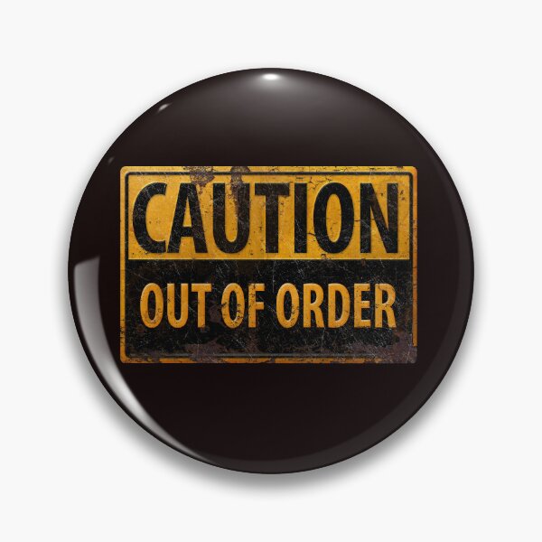 Item preview, Caution Out Of Order -  Danger Metal Look Sign designed and sold by 26-Characters.