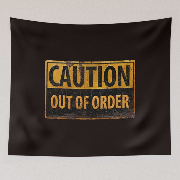 Item preview, Caution Out Of Order -  Danger Metal Look Sign designed and sold by 26-Characters.