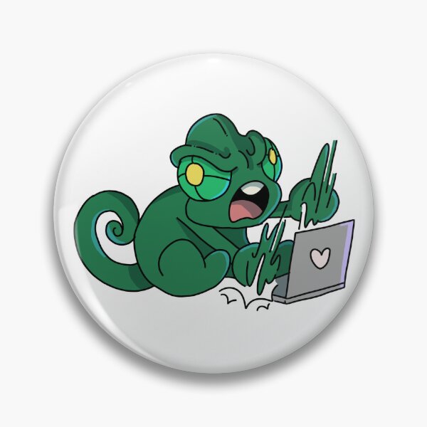 Item preview, Chameleon FURIOUSLY CODING/PANICKED  designed and sold by Oranges And Art.