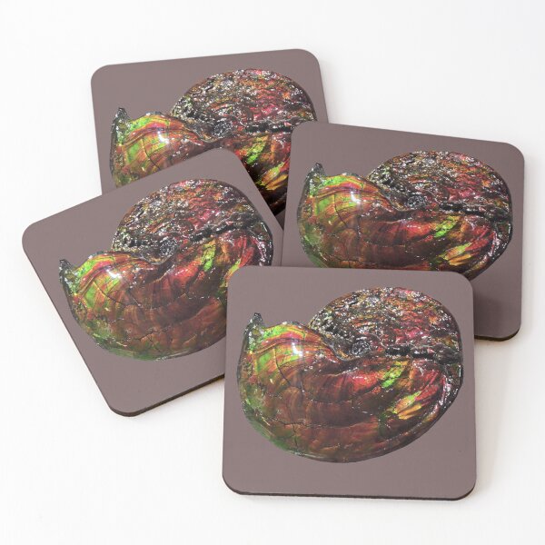 Item preview, Ammonite fossil with rainbow colored ammonite exposed designed and sold by Creative Endeavors ..