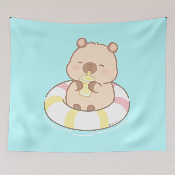 Item preview, Capybara on vacation designed and sold by Cute-adorable.