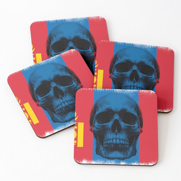 Item preview, MONGOLIA SKULL FLAG NATION RAREART COUNTRY HALLOWEEN #ogirdor designed and sold by ogirdorgraphics.