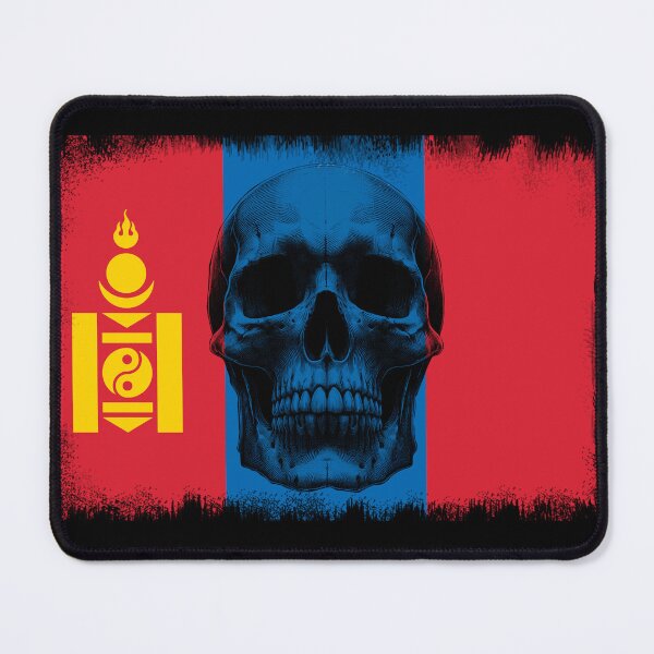 Item preview, MONGOLIA SKULL FLAG NATION RAREART COUNTRY HALLOWEEN #ogirdor designed and sold by ogirdorgraphics.