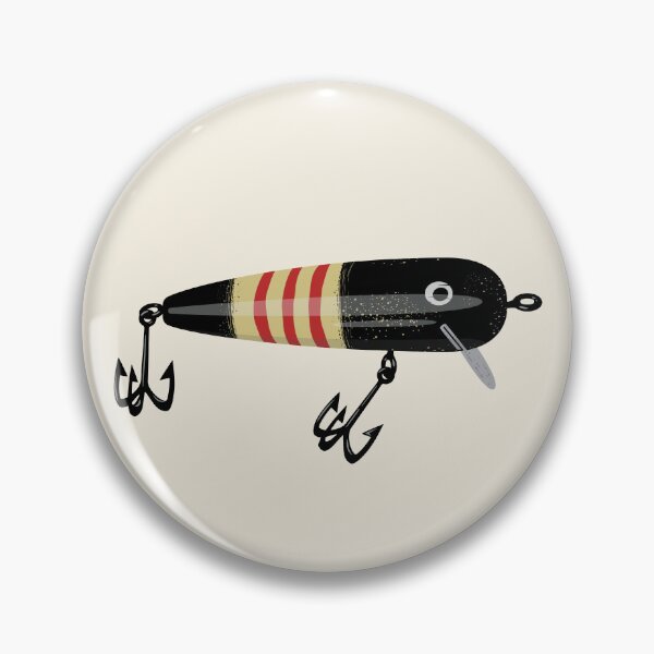 Item preview, Vintage Fishing Plug Black Red Striped designed and sold by BlueSkyTheory.