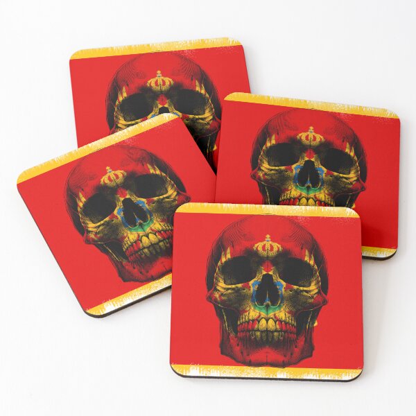 Item preview, MONTENEGRO SKULL FLAG NATION RAREART COUNTRY HALLOWEEN #ogirdor designed and sold by ogirdorgraphics.