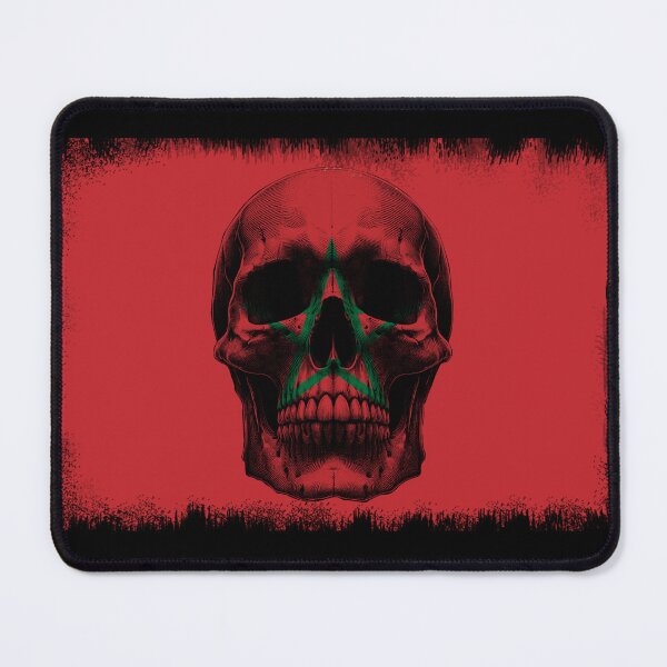 Item preview, MOROCCO SKULL FLAG NATION RAREART COUNTRY HALLOWEEN #ogirdor designed and sold by ogirdorgraphics.