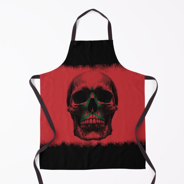Item preview, MOROCCO SKULL FLAG NATION RAREART COUNTRY HALLOWEEN #ogirdor designed and sold by ogirdorgraphics.