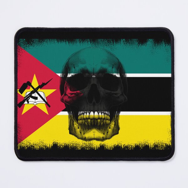 Item preview, MOZAMBIQUE SKULL FLAG NATION RAREART COUNTRY HALLOWEEN #ogirdor designed and sold by ogirdorgraphics.