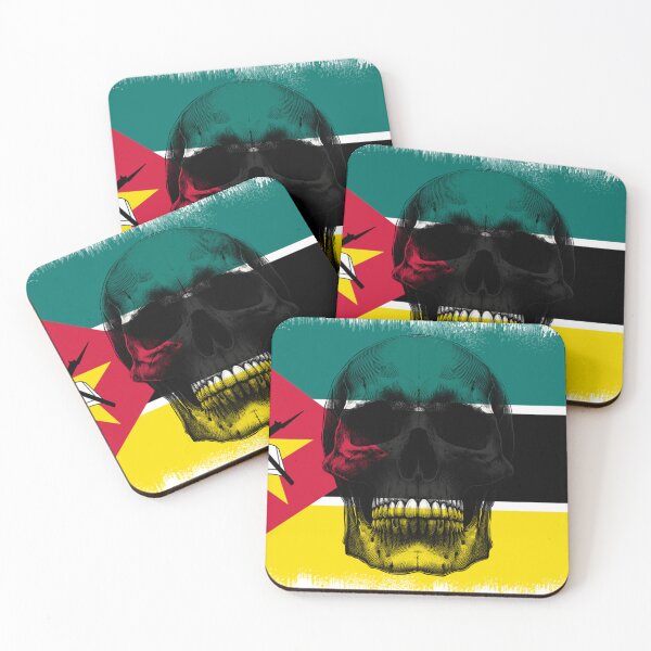 Item preview, MOZAMBIQUE SKULL FLAG NATION RAREART COUNTRY HALLOWEEN #ogirdor designed and sold by ogirdorgraphics.