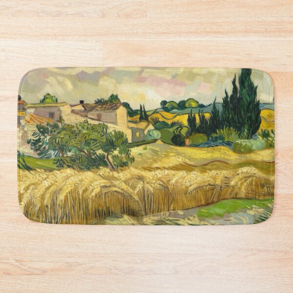 Artikelvorschau, Weizenfelder und Zypressen | Von Van Gogh inspirierte Provence-Landschaft entworfen und verkauft von CARRAANN.