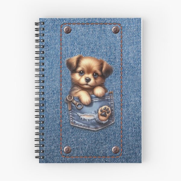 Item preview, Jean texture with pocket carrying a cute puppy designed and sold by lapizart.