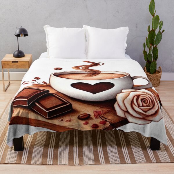 Item preview, Cozy Coffee Love with Heart Shape on the Cup and Chocolate Delight designed and sold by KreaDesignOne.