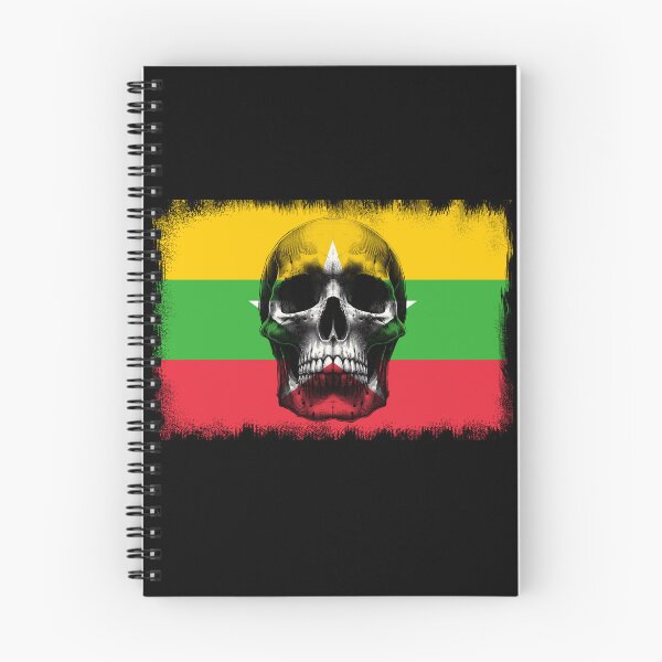 Item preview, MYANMAR SKULL FLAG NATION RAREART COUNTRY HALLOWEEN #ogirdor designed and sold by ogirdorgraphics.