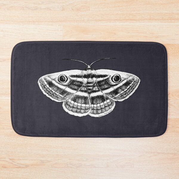 Item preview, Noctuid Moth horizontal - Owl Moth - Goth Moth Black & White Ink Drawing by Nadya Neklioudova designed and sold by Nadya Neklioudova.
