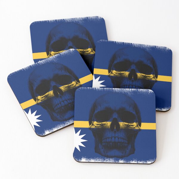 Item preview, NAURU SKULL FLAG NATION RAREART COUNTRY HALLOWEEN #ogirdor designed and sold by ogirdorgraphics.