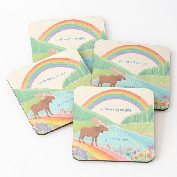 Item preview, ur literally so gay, good for you! - Moose Rainbow Meadow designed and sold by LeetlBug.