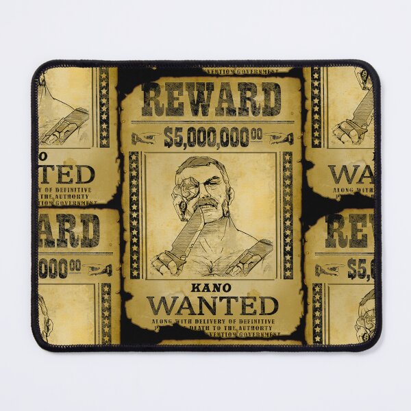 Item preview, Kano Wanted Poster Retro Mortal Kombat Gaming Art designed and sold by Back2Collage.