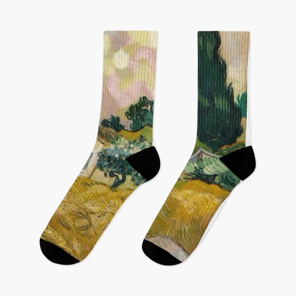 Item preview, Van Gogh-Style French Farmhouse | Post-Impressionist Golden Wheat Fields designed and sold by CARRAANN.