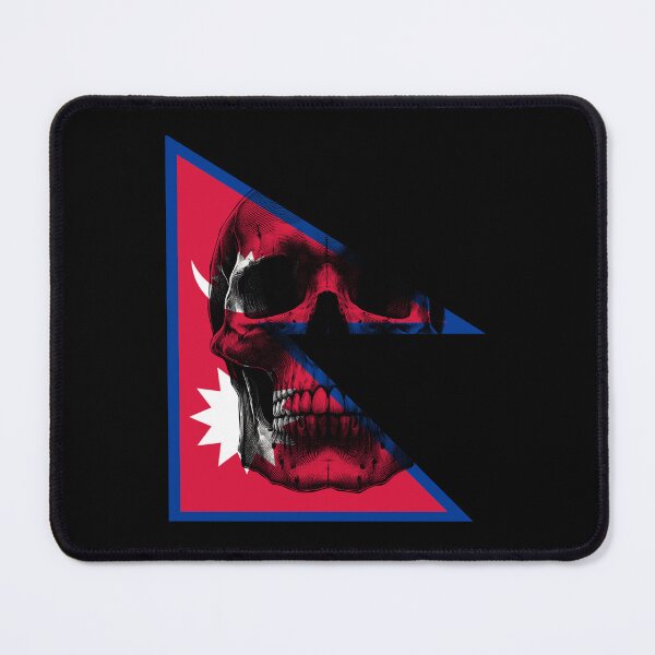 Item preview, NEPAL SKULL FLAG NATION RAREART COUNTRY HALLOWEEN #ogirdor designed and sold by ogirdorgraphics.