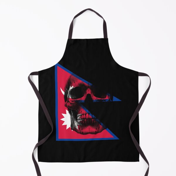 Item preview, NEPAL SKULL FLAG NATION RAREART COUNTRY HALLOWEEN #ogirdor designed and sold by ogirdorgraphics.