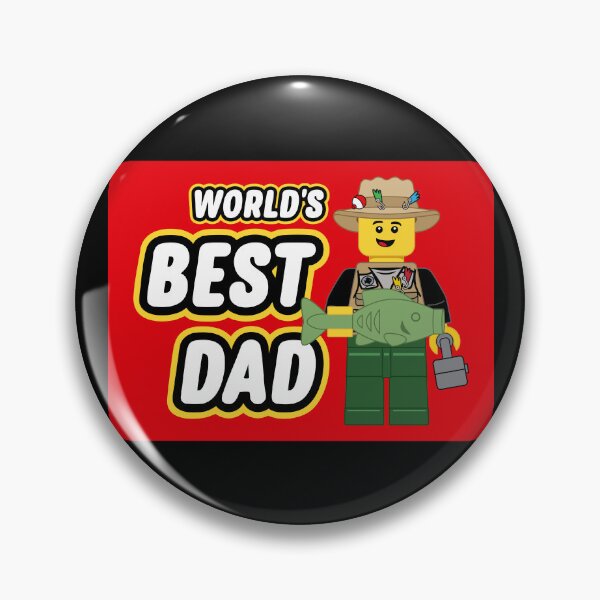 Item preview, World's Best Dad Fishing Minifig Sticker designed and sold by BlueSkyTheory.