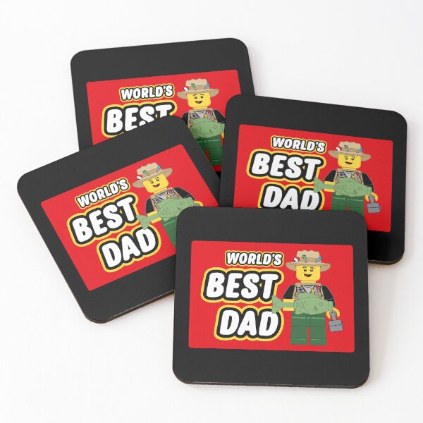 Item preview, World's Best Dad Fishing Minifig Sticker designed and sold by BlueSkyTheory.
