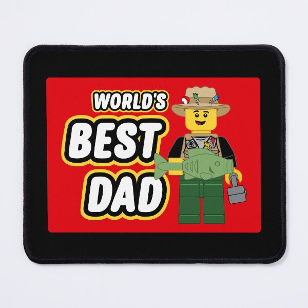 Item preview, World's Best Dad Fishing Minifig Sticker designed and sold by BlueSkyTheory.
