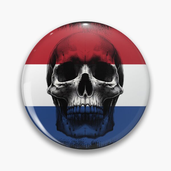 Item preview, NETHERLANDS SKULL FLAG NATION RAREART COUNTRY HALLOWEEN #ogirdor designed and sold by ogirdorgraphics.
