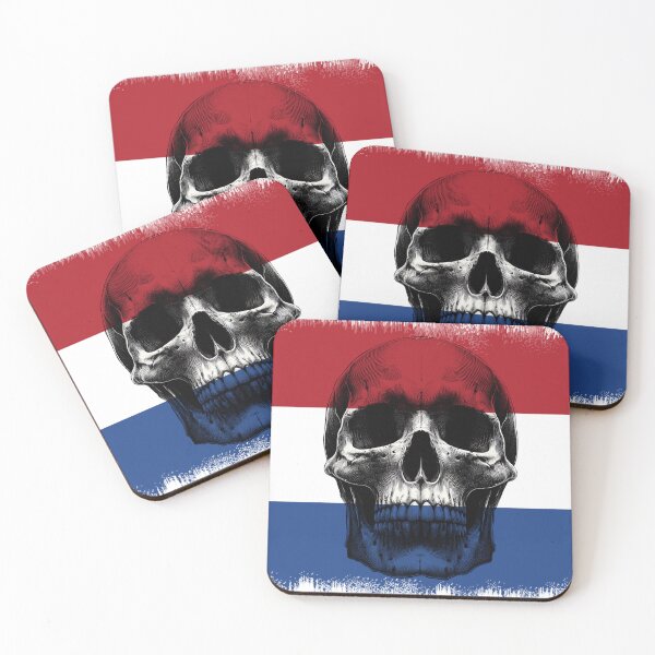 Item preview, NETHERLANDS SKULL FLAG NATION RAREART COUNTRY HALLOWEEN #ogirdor designed and sold by ogirdorgraphics.
