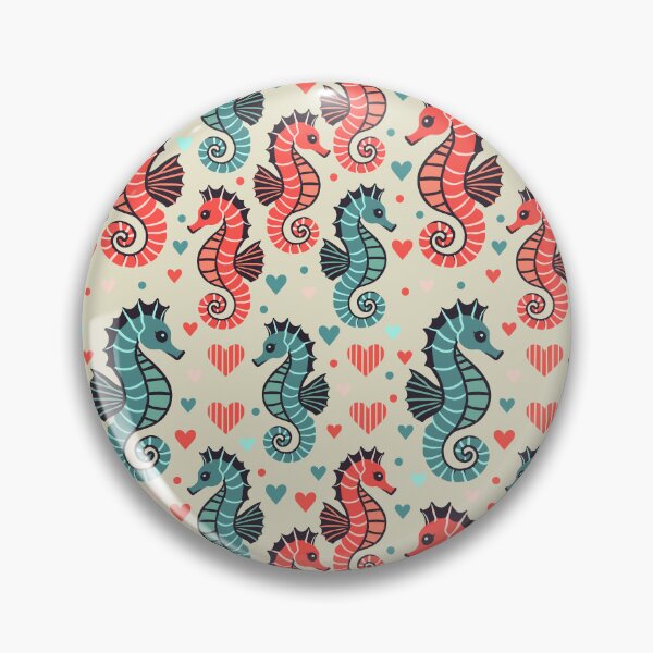Item preview, Seahorses With Hearts Pattern designed and sold by Ghost on Toast.