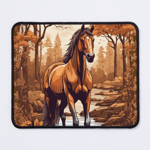 Item preview, A beautiful brown horse in the forest designed and sold by Pet Prints.