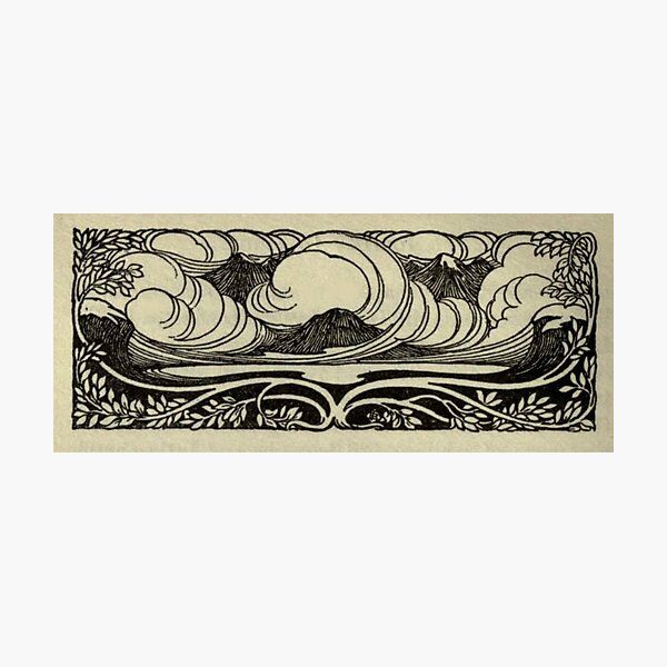 Item preview, Art Nouveau Mountains designed and sold by BlueSpecsStudio.