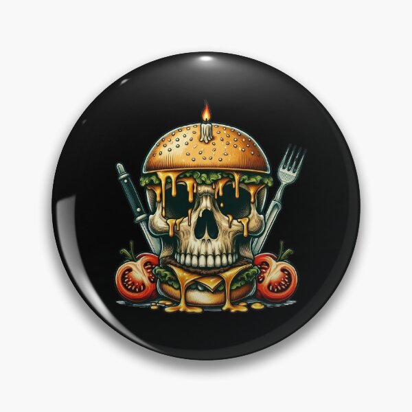 Item preview, Burger Skull designed and sold by FLATVAC STICKER.