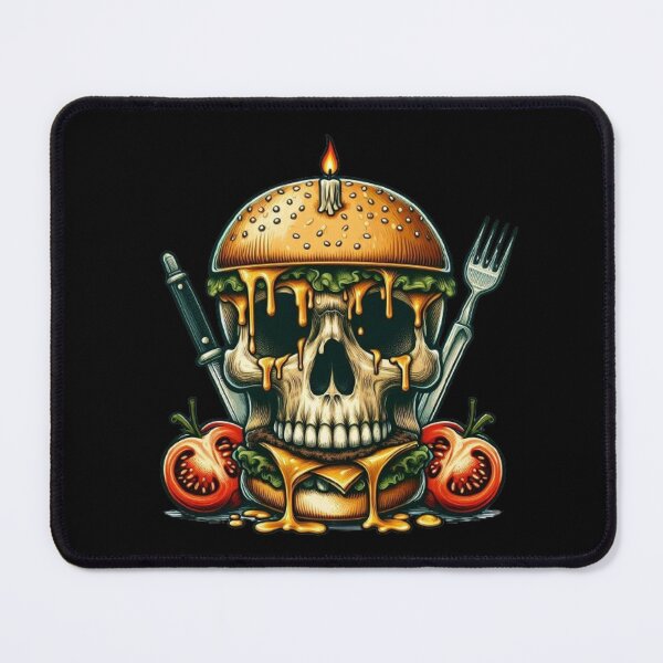 Item preview, Burger Skull designed and sold by FLATVAC STICKER.