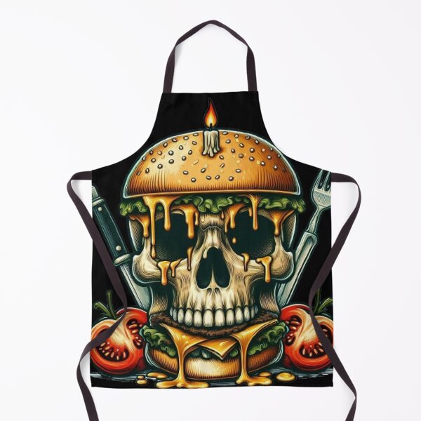 Item preview, Burger Skull designed and sold by FLATVAC STICKER.