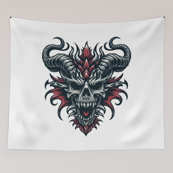 Item preview, Dragon skull illustration design designed and sold by FLATVAC STICKER.