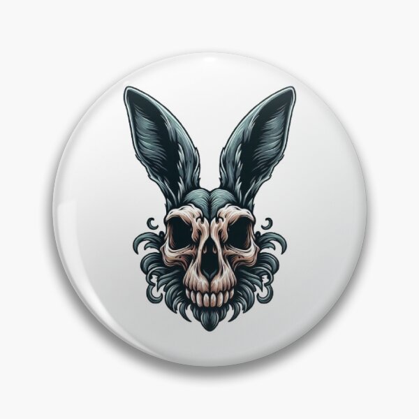 Item preview, Rabbit skull illustration design designed and sold by FLATVAC STICKER.