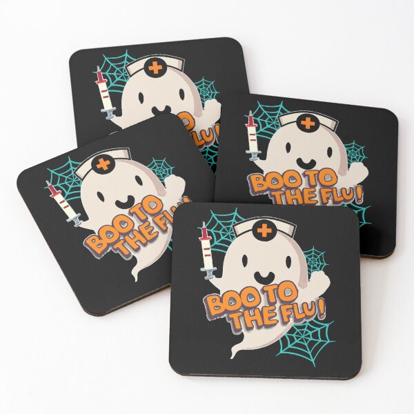 Item preview, Boo To The Flu Ghost Retro Halloween designed and sold by Dressed For  Duty.