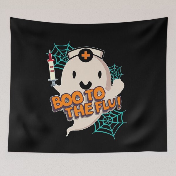 Item preview, Boo To The Flu Ghost Retro Halloween designed and sold by Dressed For  Duty.