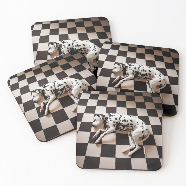 Item preview,   Dalmatian Dog on Checkered Floor: Spots and Squares Contrast designed and sold by AnimalAirtistry.
