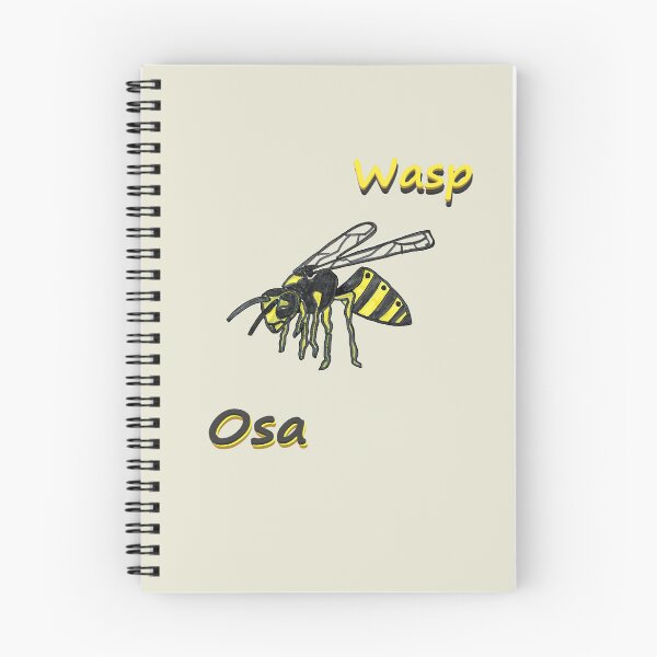 Item preview, Wasp in English and Polish designed and sold by HandmadeDigital.